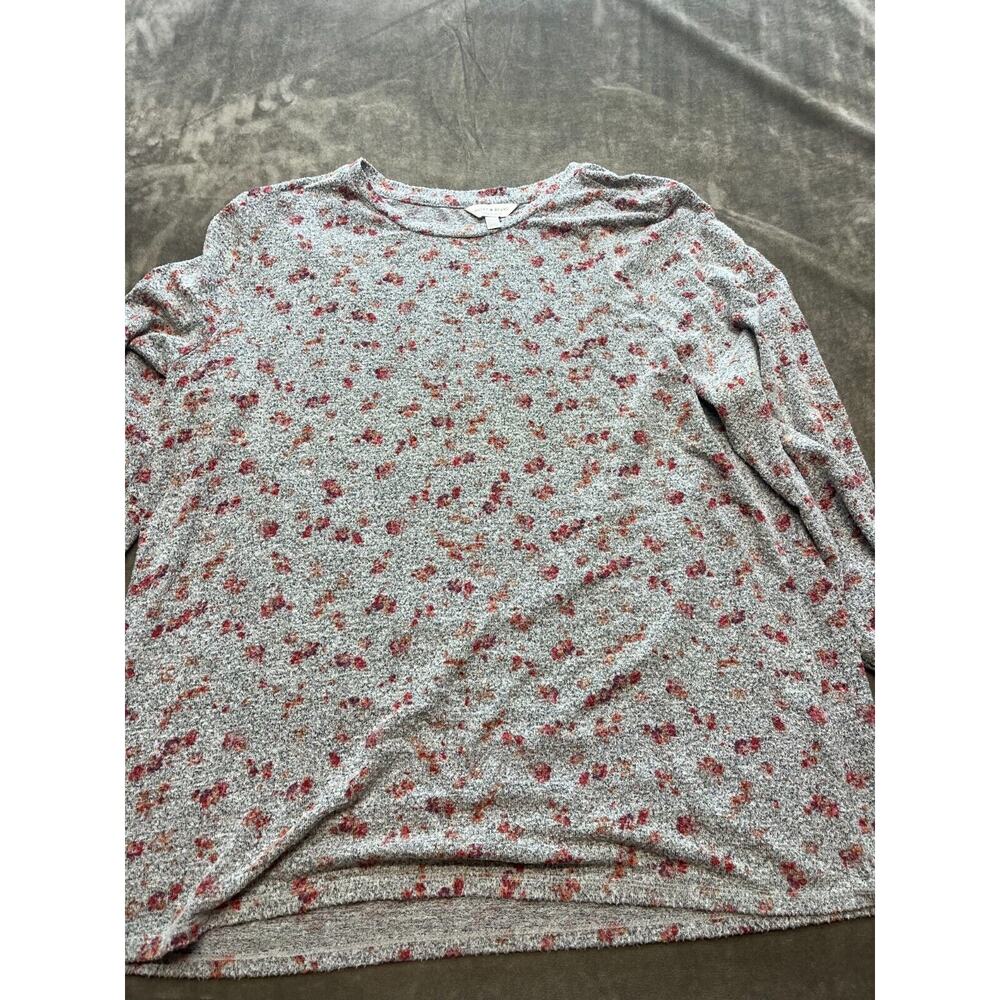 Lucky Brand‎ Women's Sweater/Pullover Cotton Blend Floral Print Size XL